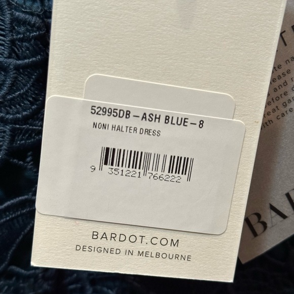 BARDOT - HALTER DRESS - ASH BLUE - 52995DB - Sz 4 - NWT - Picture 4 of 6